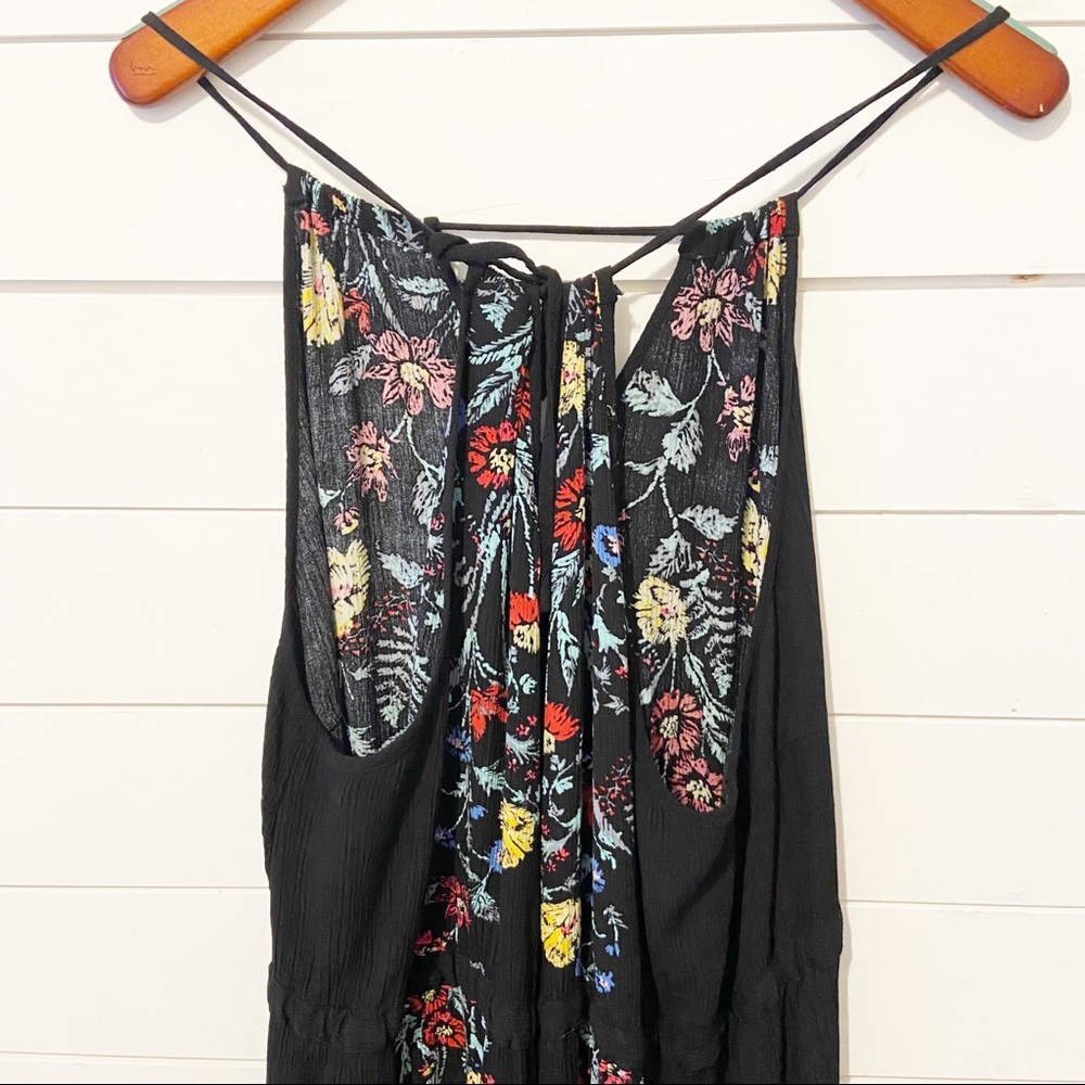 City Chic Black Maxi Dress with Multicolor Floral Embroidery - Picture 5 of 15